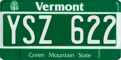 VT license plate YSZ622