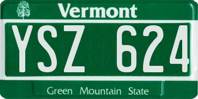 VT license plate YSZ624