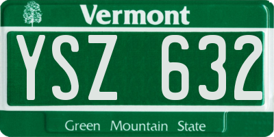VT license plate YSZ632