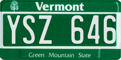 VT license plate YSZ646