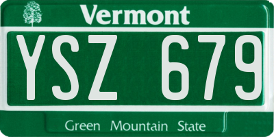VT license plate YSZ679