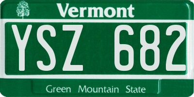 VT license plate YSZ682