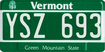 VT license plate YSZ693