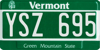 VT license plate YSZ695