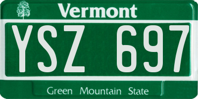 VT license plate YSZ697