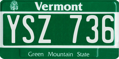 VT license plate YSZ736