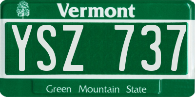 VT license plate YSZ737