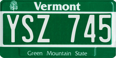 VT license plate YSZ745
