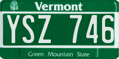 VT license plate YSZ746