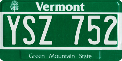 VT license plate YSZ752