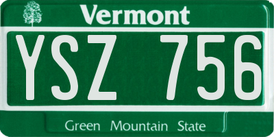 VT license plate YSZ756
