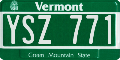VT license plate YSZ771