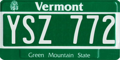 VT license plate YSZ772