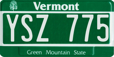 VT license plate YSZ775