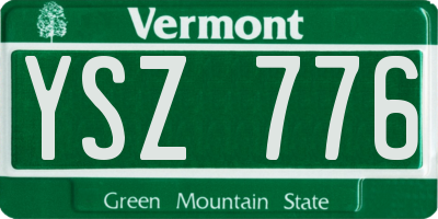 VT license plate YSZ776