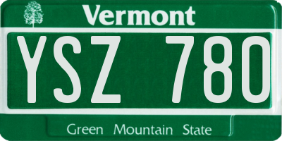 VT license plate YSZ780