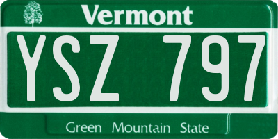 VT license plate YSZ797