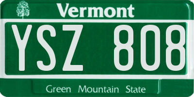 VT license plate YSZ808