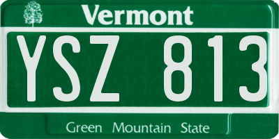 VT license plate YSZ813