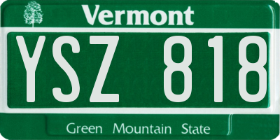 VT license plate YSZ818