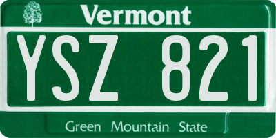 VT license plate YSZ821