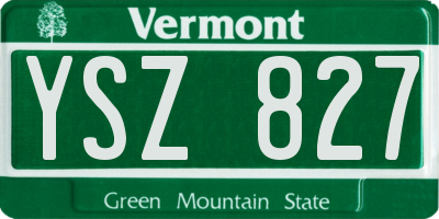 VT license plate YSZ827
