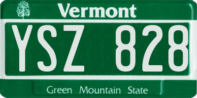 VT license plate YSZ828