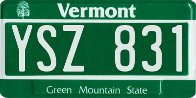 VT license plate YSZ831