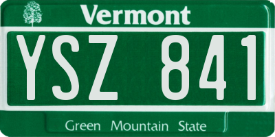 VT license plate YSZ841