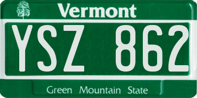 VT license plate YSZ862