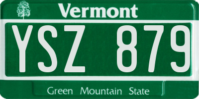 VT license plate YSZ879