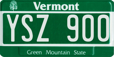 VT license plate YSZ900