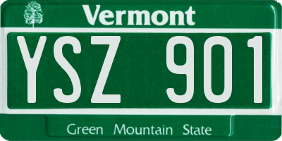 VT license plate YSZ901