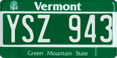 VT license plate YSZ943
