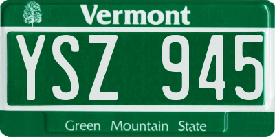 VT license plate YSZ945
