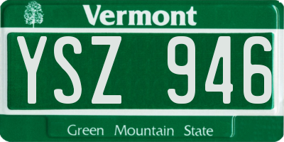 VT license plate YSZ946