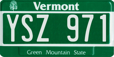 VT license plate YSZ971