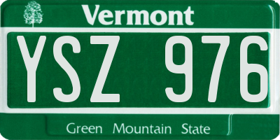 VT license plate YSZ976