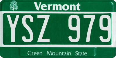 VT license plate YSZ979