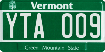 VT license plate YTA009
