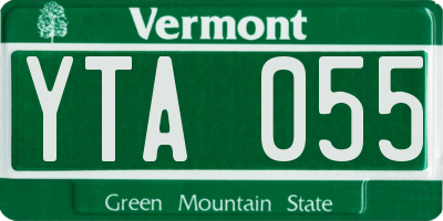 VT license plate YTA055