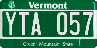 VT license plate YTA057