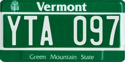 VT license plate YTA097