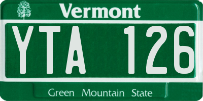 VT license plate YTA126