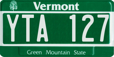 VT license plate YTA127