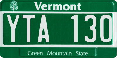 VT license plate YTA130