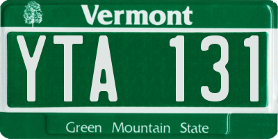 VT license plate YTA131