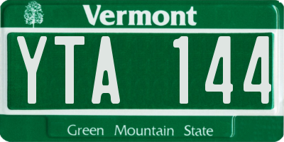 VT license plate YTA144