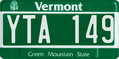 VT license plate YTA149