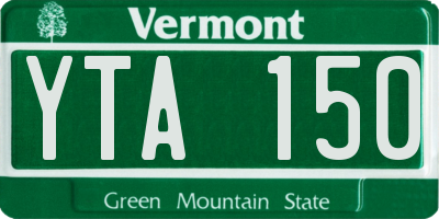 VT license plate YTA150